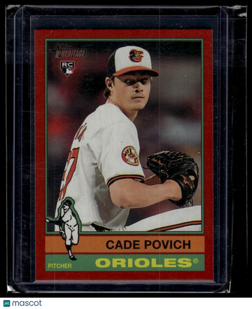 2025 Topps Heritage Cade Povich #219 Red Border RC