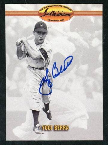 1994 Ted Williams 58 Yogi Berra Yankees Auto
