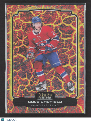 2023 O-Pee-Chee Platinum Cole Caufield #144 Hot Magma 107/499