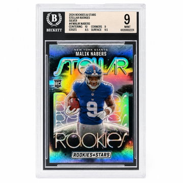 2024 and Stars Stellar Rookies Silver Malik Nabers #4 BGS 9