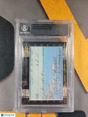2009 Razor Cut Sigantures Linda Ronstadt Kenny Rogers Auto BGS Authentic
