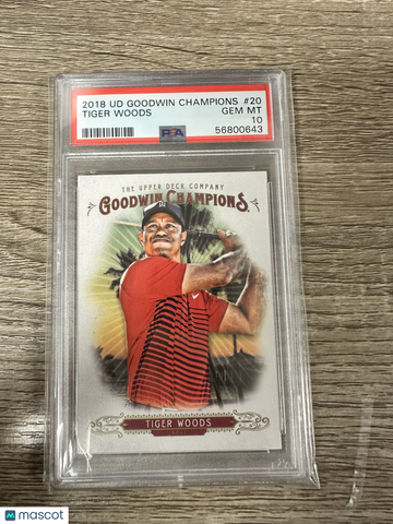 2018 Upper Deck Goodwin Champions Tiger Woods #20 PSA 10