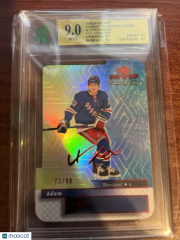 2019-20 Upper Deck MVP Adam Fox Rookie MNT 9