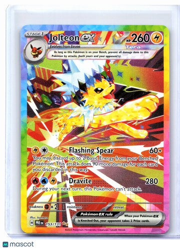 2025 Prismatic Evolutions Jolteon ex Special Illustration Rare Holo 153/131 Pokemon Trading Card