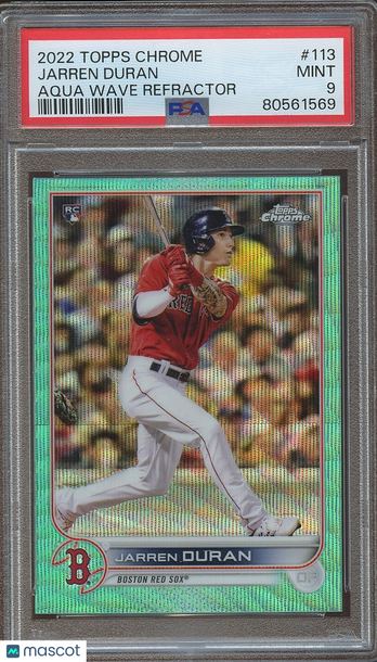 2022 Topps Chrome Jarren Duran #113 Wave Rookie PSA 9 Topps