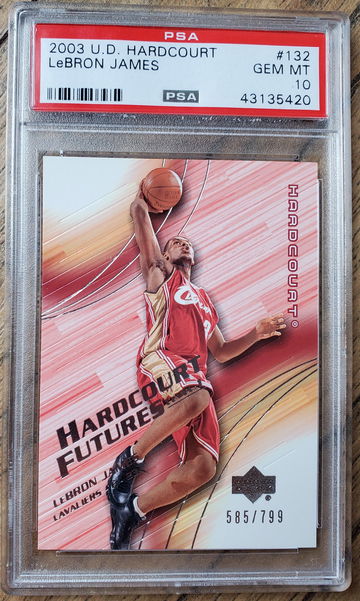 2003 Upper Deck Hardcourt /799 Lebron James PSA 10