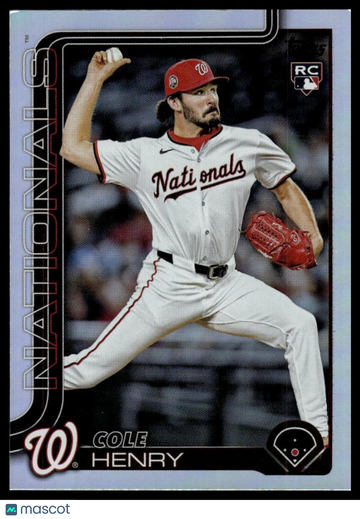 2025 Topps Update Cole Henry #US186 Rainbow Foil RC