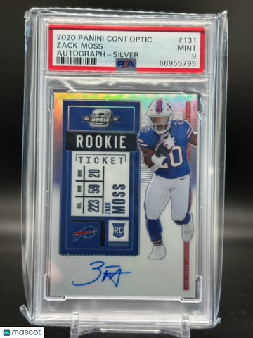 2020 Contenders Optic Silver Zack Moss #131 PSA 9