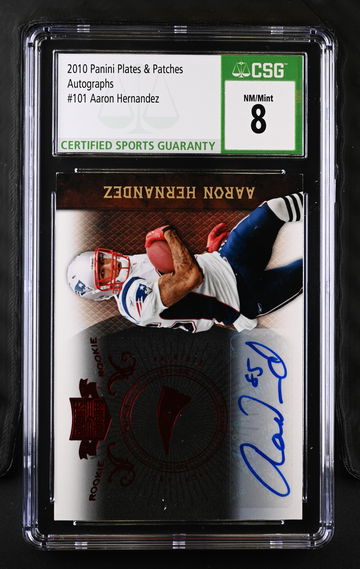 AARON HERNANDEZ 2010 ROOKIE AUTO 