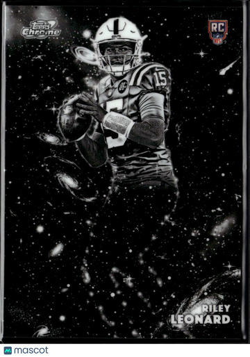 2025 Topps Cosmic Chrome Football Riley Leonard RC BCV-73 Constellation Variation NFL Trading Card Colts