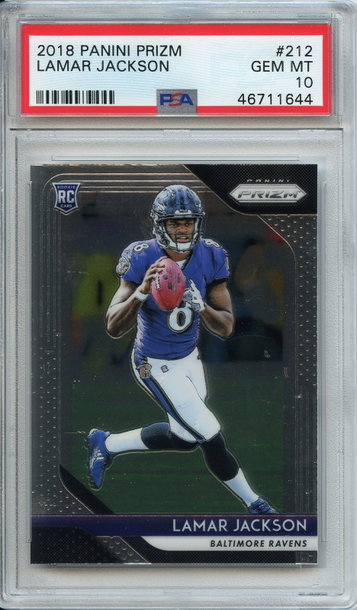 Lamar Jackson Prizm Rookie PSA 10 NEP