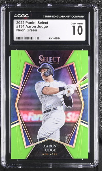 2022 Select #134 Aaron Judge Premier Level /99 CGC 10