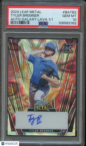 2024 Leaf Metal Tyler Bremner #BATB2 Galaxy Lava /1 PSA 10 Leaf