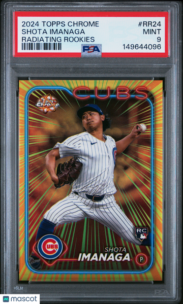 2024 Topps Chrome Radiating Rookies Shota Imanaga #RR24 Update PSA 9