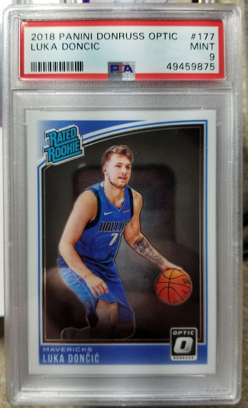 Luka doncic 2018 rookie optic psa Mint 9