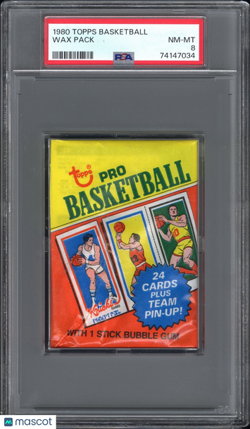1980 Topps Basketball Wax Pack Wax Pack PSA 8