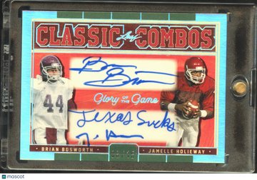 2025 Leaf Glory of the Game Classic Combos Jamelle Holieway Brian Bosworth #CC-2 /16