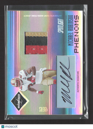 2006 Leaf Limited Spotlight Phenoms Michael Robinson #280 Authentic Event-Worn Prime Jersey Authentic Signature