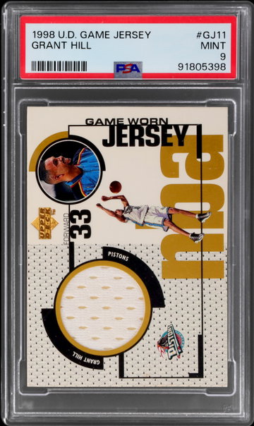 1998 Upper Deck Grant Hill Game Worn Jersey PSA 9