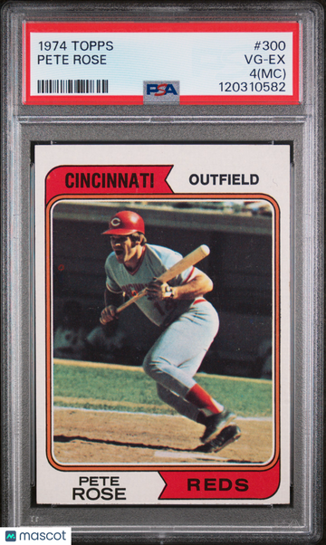 1974 Topps Pete Rose #300 MC PSA 4