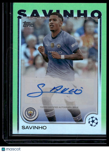 2025 Topps UEFA Club Competitions Savinho #A-SA Green /199 Topps