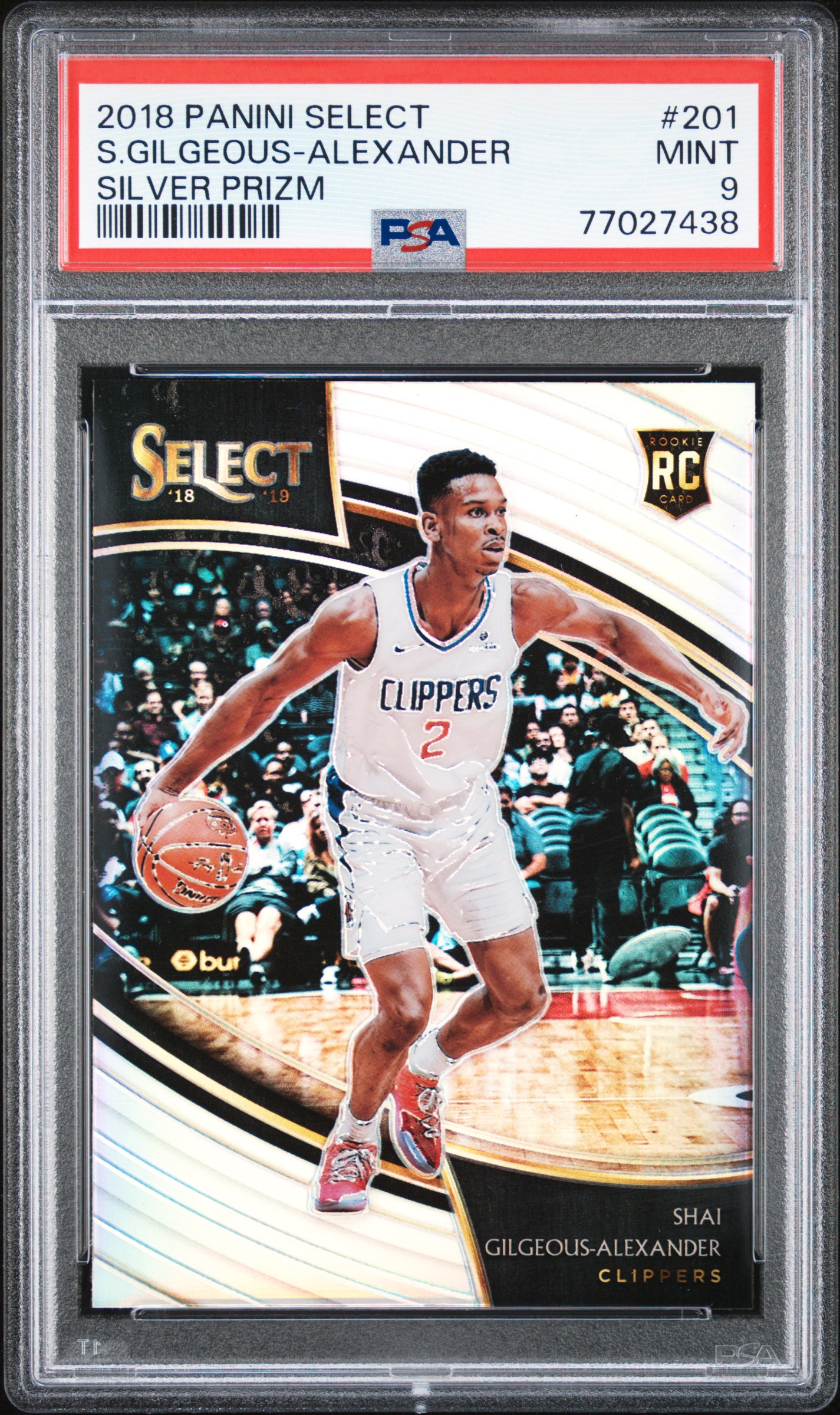 2018 Panini Select Shai Gilgeous-Alexander #201 Silver PSA 9