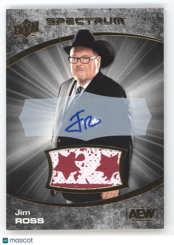 2021 Upper Deck AEW Spectrum Jim Ross #67 /10 Authentic Autograph Memorabilia