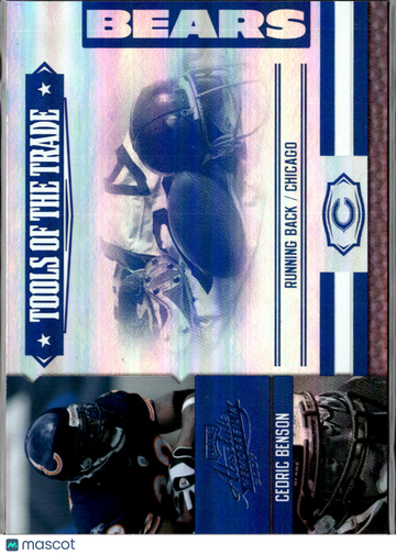 Cedric Benson 2007 Donruss Playoff Absolute Memorabilia Tools of the Trade /10 Chicago Bears