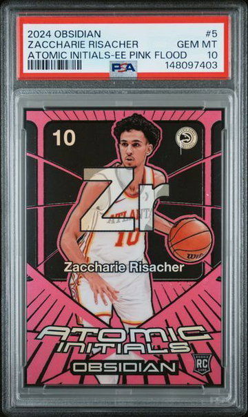 2024 Obsidian | Rookie Zaccharie Risacher | Pink Flood | 38/49 | PSA 10