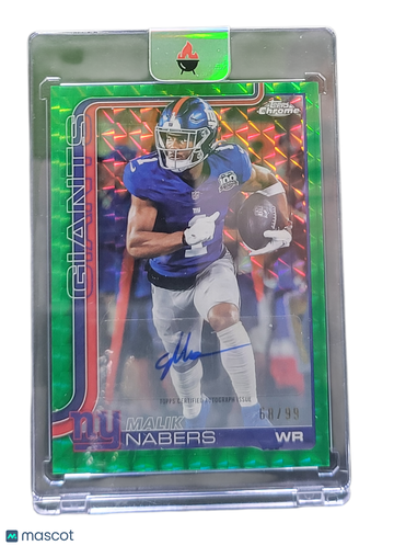 2025 Topps Chrome Malik Nabers #BA-MN Green /99