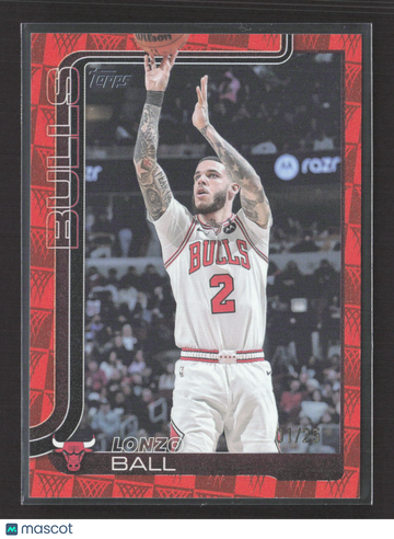 2025 Topps Flagship Lonzo Ball #39 Red 01/25