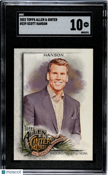 Graded 2022 Topps Allen & Ginter #229 Scott Hanson SGC 10 Baseball Card