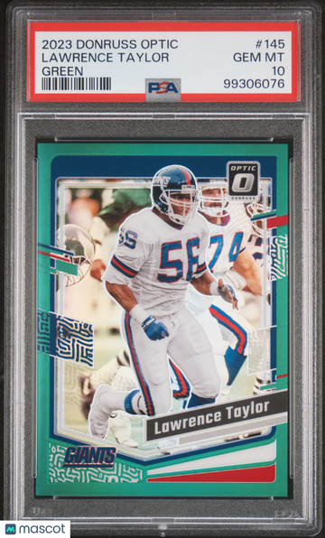 2023 Panini Donruss Optic Lawrence Taylor #145 Green PSA 10