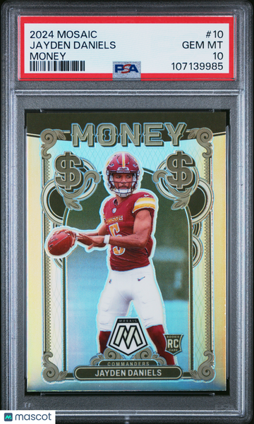 2024 Panini Mosaic Money Jayden Daniels #10 RC PSA 10