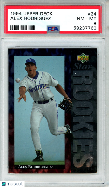 1994 Upper Deck Alex Rodriguez #24 Rookie PSA 8