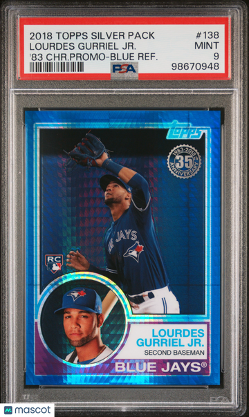 2018 Topps Silver Pack 1983 Chrome Lourdes Gurriel JR. #138 Blue Refractor PSA 9