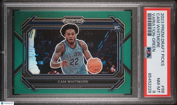 2023 Prizm Draft Picks Cam Whitmore #98 Image Variations Parallel/Variety Rookie PSA 8