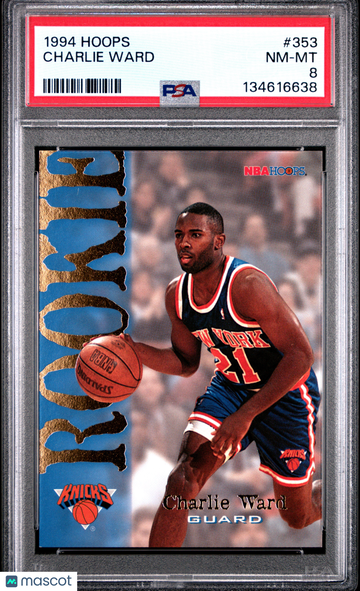1994 Hoops Charlie Ward #353 Rookie PSA 8