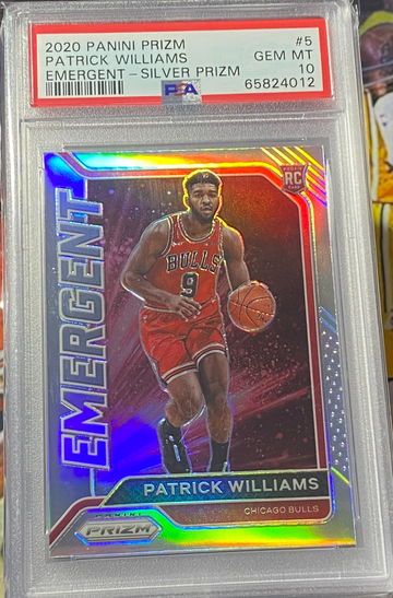 2020 Panini Prizm Patrick Williams Emergent Silver Rookie RC PSA 10 Gem Mint #5 Pop 2