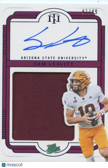 2025 Sam Leavitt Patch Panini Authentic
