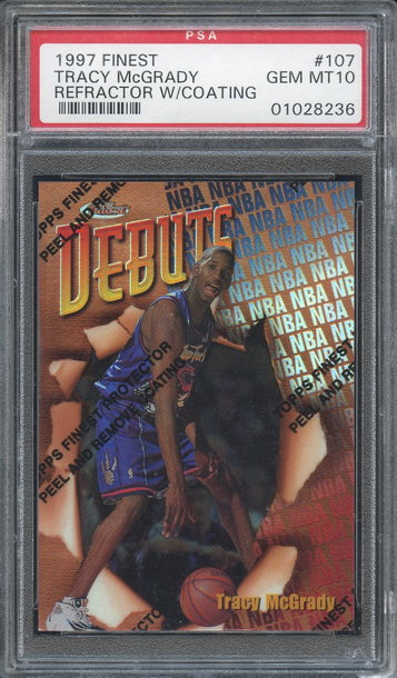 1997-98 Finest Refractor #107 Tracy McGrady PSA 10 Rookie 