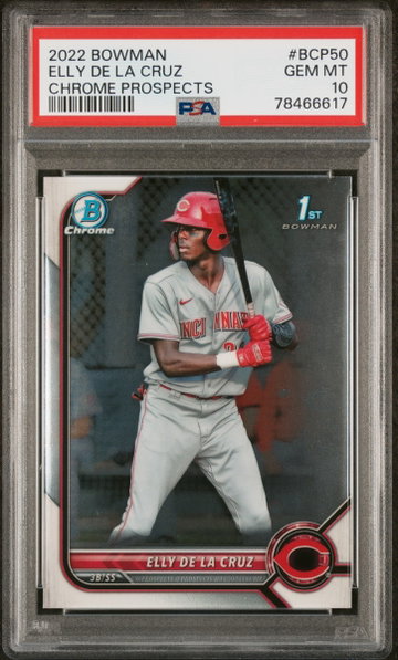 2022 Bowman Chrome Prospect Elly De La Cruz #BCP50 PSA 10