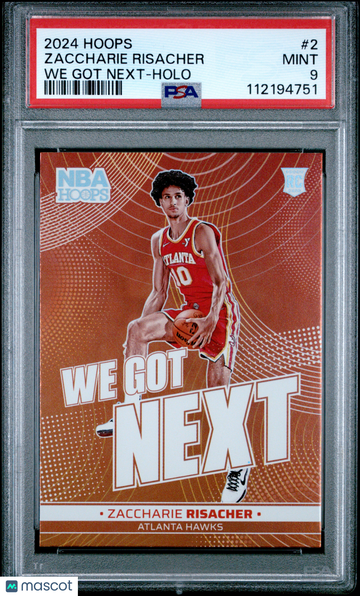 2024 Panini NBA Hoops We Got Next Zaccharie Risacher #2 Holo PSA 9