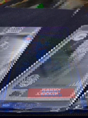 Barry Larkin 2022 Topps Clearly Authentic Auto Hall of Fame