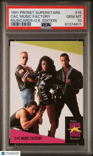 1991 Proset Superstars Musicards-U.K. Edition C&C Music Factory #15 PSA 10