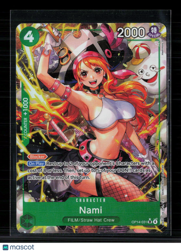 2023 Bandai One Piece Card Game Kingdoms of Intrigue Nami Holo On Play Blocker Special