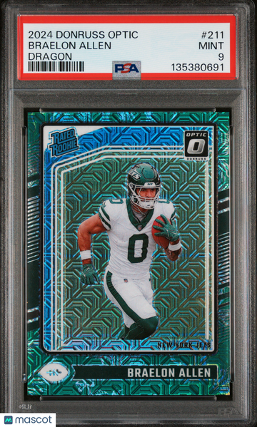 2024 Panini Donruss Optic Braelon Allen #211 Dragon PSA 9