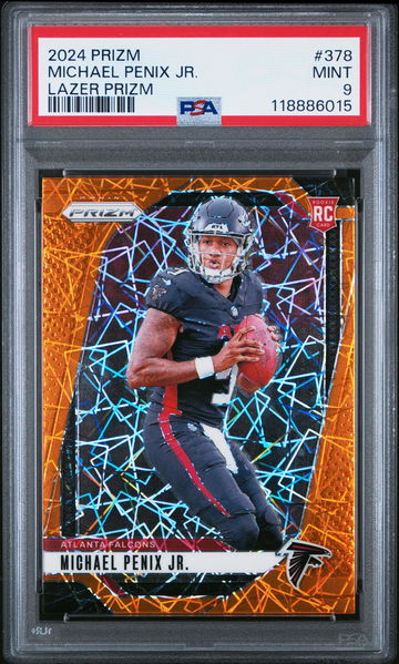2024 Panini Prizm Lazer Prizm Michael Penix Jr. #378 RC PSA 9
