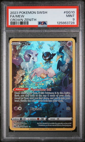 2023 Pokemon Sword and Shield Crown Zenith Galarian Gallery Mew #GG10 PSA 9