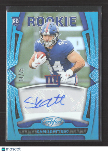 2025 Panini Certified Cam Skattebo #RSI-CSO Teal /75 RC